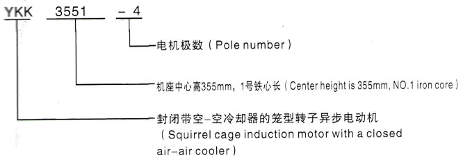 YKK系列(H355-1000)高压鹰潭三相异步电机西安泰富西玛电机型号说明